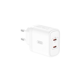 XO CE08 PD 50W 2x USB-C Wall Charger White