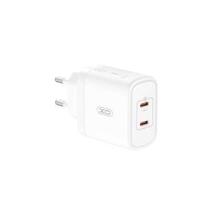 XO CE08 PD 50W 2x USB-C Wall Charger White XO CE08 PD 50W 2x USB-C Wall Charger White