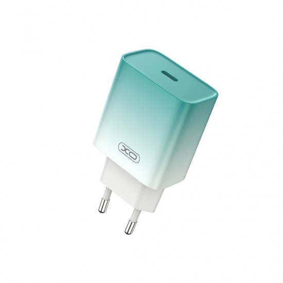 XO wall charger CE18 PD 30W 1x USB-C blue-white