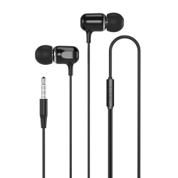 XO wired earphones EP31 jack 3,5mm black set 80pcs