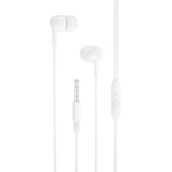 XO EP37 wired headphones with microphone, 3.5mm jack, in-ear, white