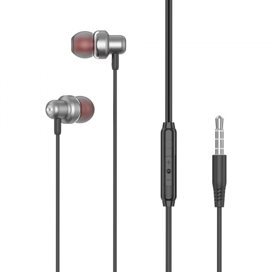 XO wired earphones EP38 jack 3,5mm gray