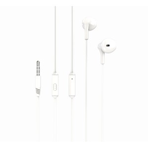 XO wired earphones EP39 with microphone jack 3,5mm white