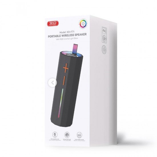 XO F71 BLACK COLOR Φορητό bluetooth ηχείο σε μαύρο χρώμα 10W