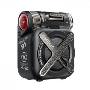 XO F72 MECHA BLACK COLOR Mini Bluetooth φορητό ηχείο, σε μαύρο χρώμα 5W