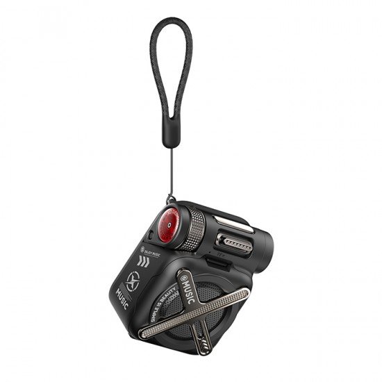 XO F72 MECHA BLACK COLOR Mini Bluetooth φορητό ηχείο, σε μαύρο χρώμα 5W