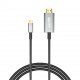 XO GB019 Cable Type-C - HDMI, 1.8 m, black