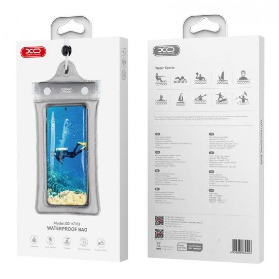 XO KT03 PVC Αδιάβροχη Θήκη Τηλεφώνου με Zip Lock