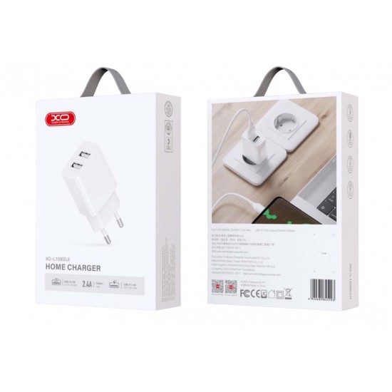 XO L109 (EU) Dual USB-A 2.4A Charger