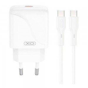 XO L141 φορτιστής 20W, 1 θύρα TYPE-C με καλώδιο PD σε TYPE-C, Λευκό