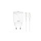 XO L141 φορτιστής 20W, 1 θύρα TYPE-C με καλώδιο PD σε LIGHTNING, Λευκό