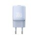 XO L150 (EU) 30W Μονός Γρήγορος Φορτιστής USB-C Μπλε