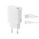 XO ΦΟΡΤΙΣΤΗΣ ΓΡΗΓΟΡΗΣ ΦΟΡΤΙΣΗΣ L159, 18W, ΜΕ ΚΑΛΩΔΙΟ TYPE-C, 1 ΘΥΡΑ