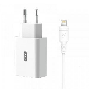 XO L36 ΦΟΡΤΙΣΤΗΣ QC3.0, 1 ΘΥΡΑ, ΚΑΛΩΔΙΟ LIGHTNING, ΛΕΥΚΟ