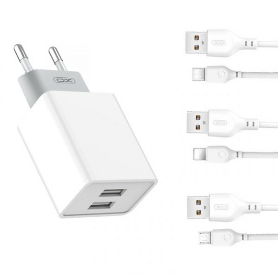 XO L65EU 2.4A Διπλής Θύρας USB Φορτιστής Για Lightning