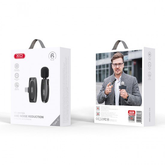 XO MKF08A Ασύρματο Μικρόφωνο Collar Clip Type-C