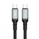 XO NB-Q264A Cable Type-C - Type-C, 1 m, 240W, Metal Braided, black