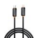 XO NB-Q302A Καλώδιο Φόρτισης & Μεταφοράς Δεδομένων Lightning σε Type-C 27W Μαύρο 1m