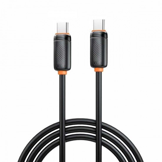 XO NB-Q302B Καλώδιο Φόρτισης & Μεταφοράς Δεδομένων Type-C σε Type-C 60W Μαύρο 1m
