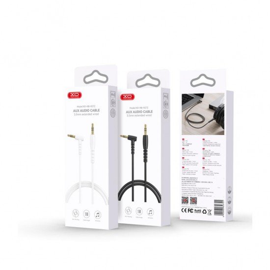 XO NB-R272 Cable AUX, Elbow,black 1M