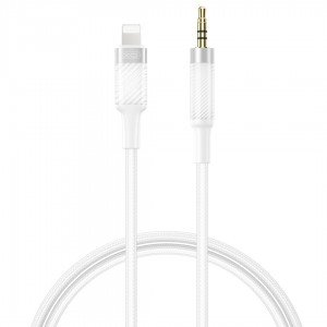 XO cable audio NB-R279A Lightning - jack 3.5mm 1.0m white XO cable audio NB-R279A Lightning - jack 3.5mm 1.0m white