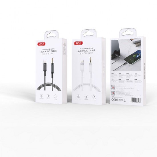 XO cable audio NB-R279B USB-C - jack 3,5mm 1,0m white