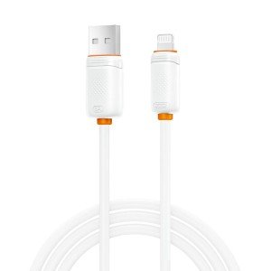 XO NB302 Καλώδιο Ταχείας Φόρτισης & Μεταφοράς Δεδομένων USB-A σε Lighting 3A Λευκό 1m