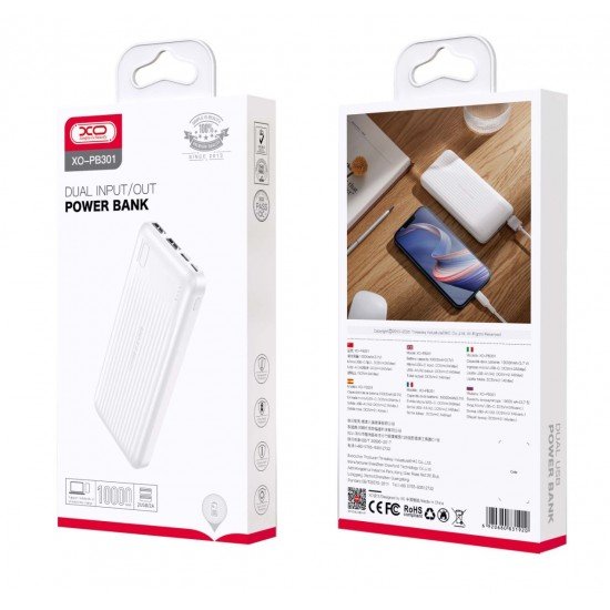 XO PB301 Light Display Powerbank 10000mAh white
