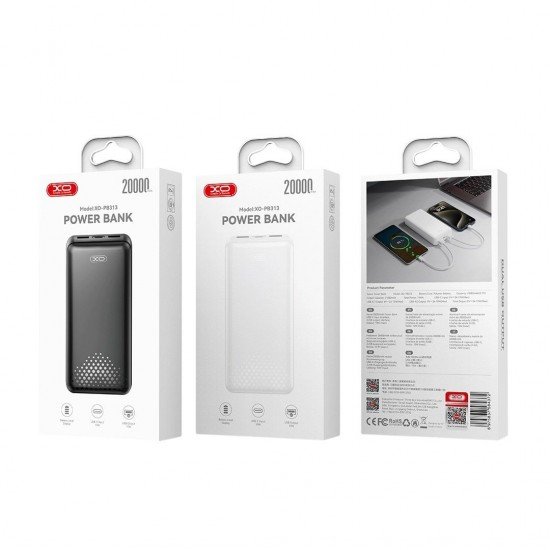 XO PB313 Powerbank 20000mAh Λευκό