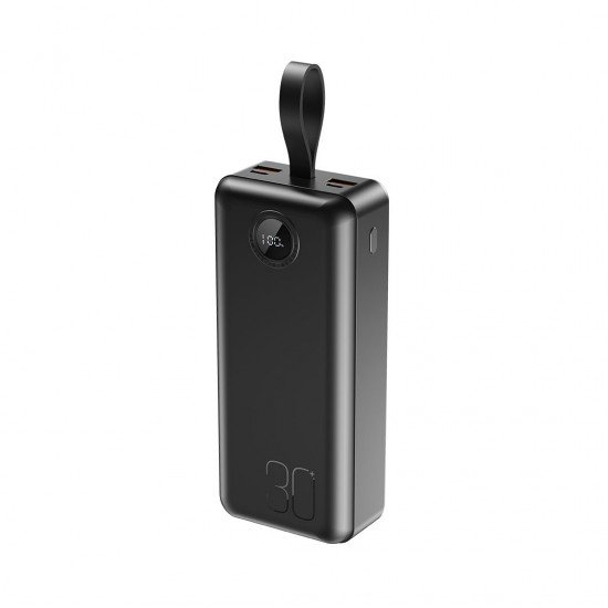 XO PR240 Power Bank Γρήγορης Φόρτισης USB-C 20W/USB-A 22.5W με οθόνη 30000mAh