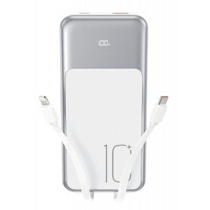 XO PR248 USB-C 20W / USB-A 22.5W Display Fast Charging Powerbank 10000mAh Λευκό