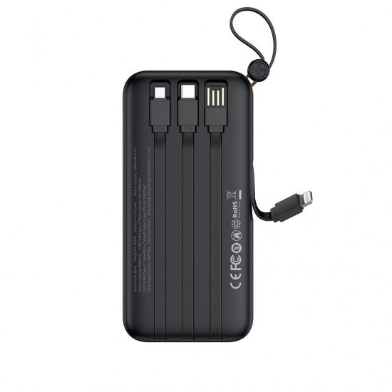 XO PR278 Powerbank με Ψηφιακή Οθόνη 10000 mAh Μαύρο