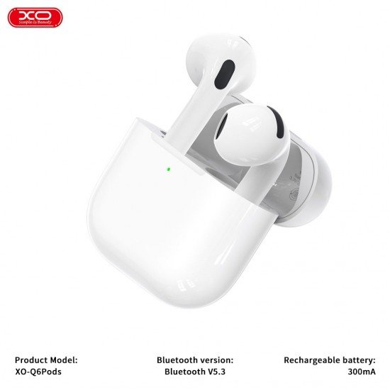 XO Q6 Pods Ακουστικά Bluetooth Έκτης Γενιάς