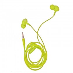 XO wired headphones S6 with microphone 3.5mm jack, in-ear, green