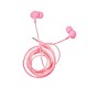 XO wired headphones S6 with microphone 3.5mm jack, in-ear, pink