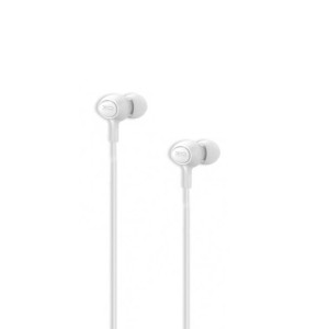 XO wired headphones S6 with microphone 3.5mm jack, in-ear, white