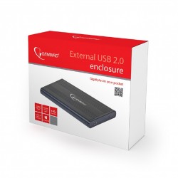 GEMBIRD EE2-U2S-5 Εξωτερικό κουτί USB 2.0 για 2,5 '' SATA σκληρούς δίσκους HDDs, υποδοχή mini-USB 5pin 