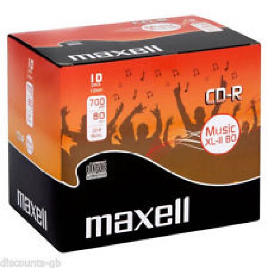 Maxell CD-R  80 Min Audio  (10 Jewel Case)