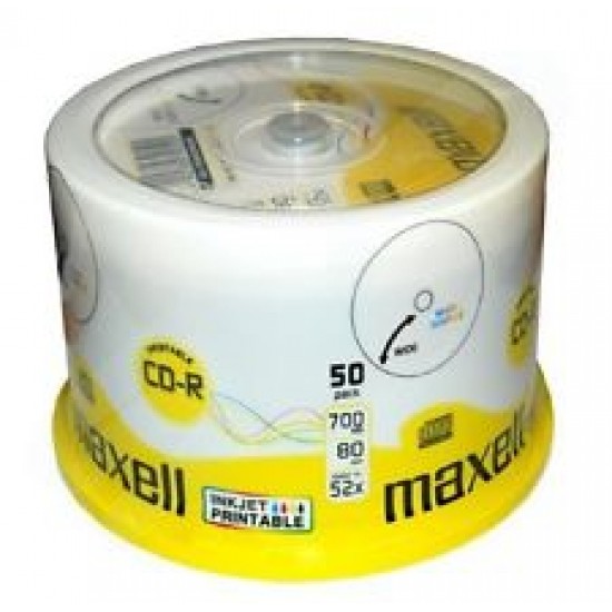 Maxell CD-R Printable Full Face (50 Tub)