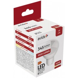 Avide LED Σπότ Αλουμίνιο + Πλαστικό 4W GU10 Θερμό 3000K