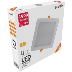 Avide LED Ceiling Lamp Recessed Panel Square Plastic 18W NW 4000K