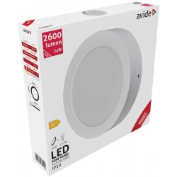 Avide LED Φωτιστικό Οροφής Επιτοίχειο Στρογγυλό Πλαστικό 24W Θερμό 3000K