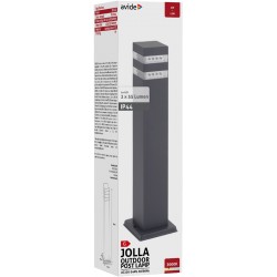 Avide Outdoor Post Lamp Jolla LED 2W WW 500mm IP44 Antracit