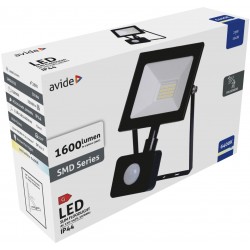Avide LED Προβολέας Slim SMD  20W Ψυχρό 6400K Φωτοκύτταρο Value