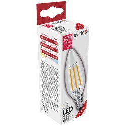 Avide LED Filament Κερί 4W E14 360° Θερμό 2700K