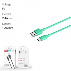 XO NB156 USB Καλώδιο for Type-C Πράσινο