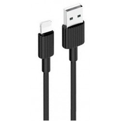 XO NB156 USB Καλώδιο Φόρτισης για Lightning Μαύρο