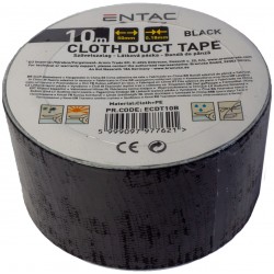 Entac Cloth Duct tape 0.18x50mm Black 10m