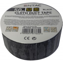 Entac Cloth Duct tape 0.18x50mm Black 50m
