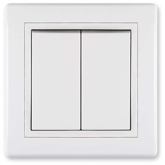 PRESTIGE Alternative switch double, white without interframe